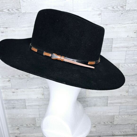 Original Authentic Stetson Stallion Black Wool Cowboy Hat Size 7 - Picture 6 of 15